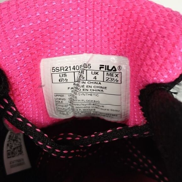 Fila Gray/Pink Lace-up Running Shoes - Picture 5 of 8